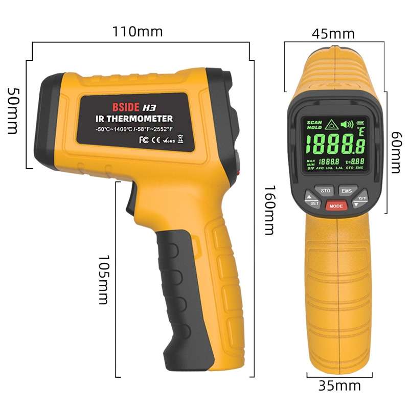 BSIDE H3 High Temperature Infrared Thermometer Handheld Non-Contact Thermometer