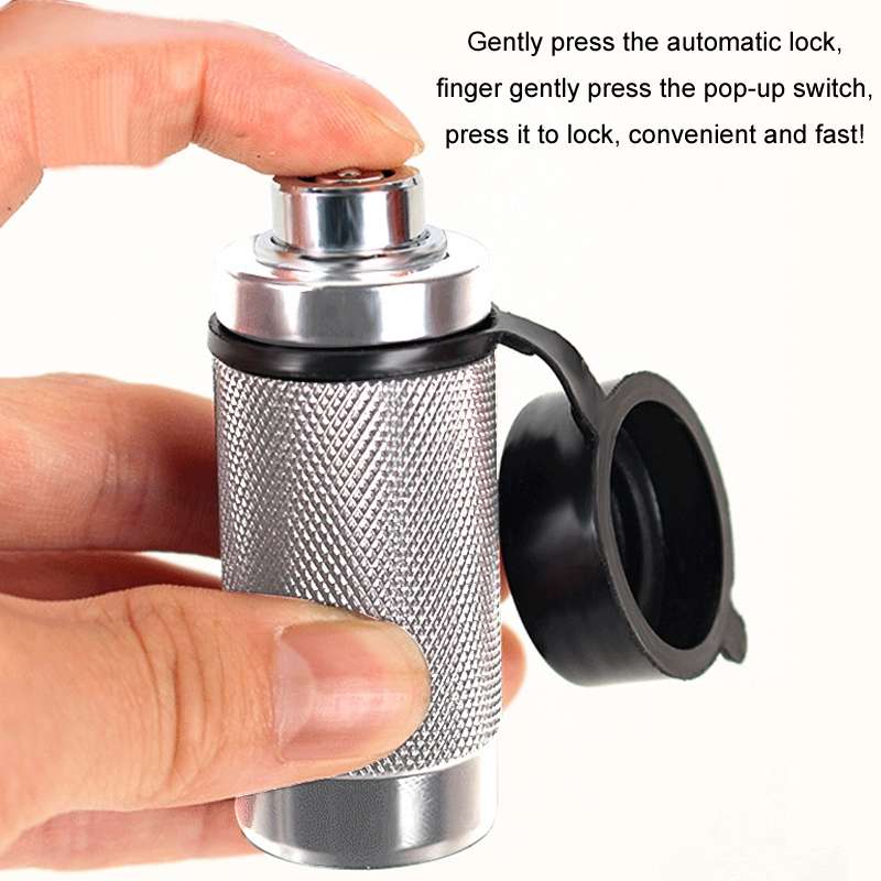 Car Latch Lock Trailer Tow Hook Anti-theft Padlock(Direct Pipe Silver)