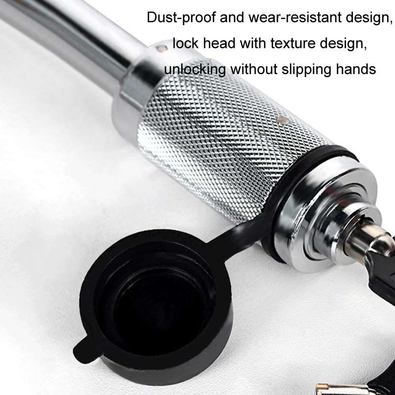 Car Latch Lock Trailer Tow Hook Anti-theft Padlock(Direct Pipe Silver)
