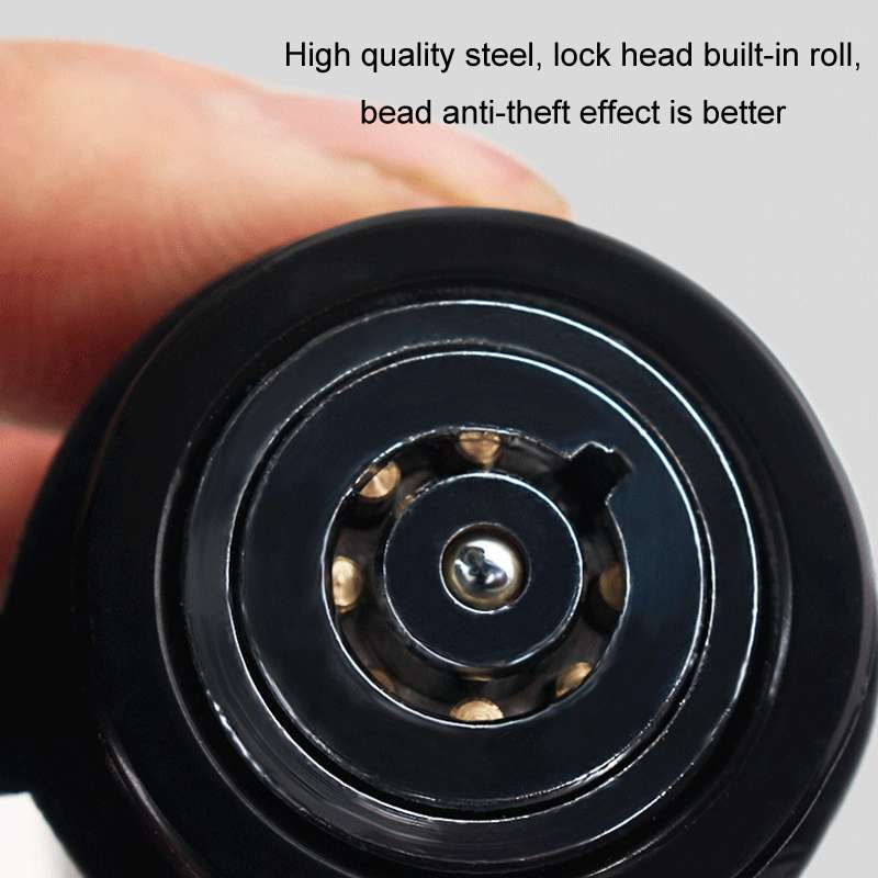 Car Latch Lock Trailer Tow Hook Anti-theft Padlock(Direct Pipe Silver)