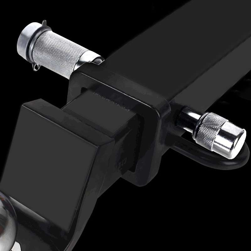 Car Latch Lock Trailer Tow Hook Anti-theft Padlock(Direct Pipe Silver)