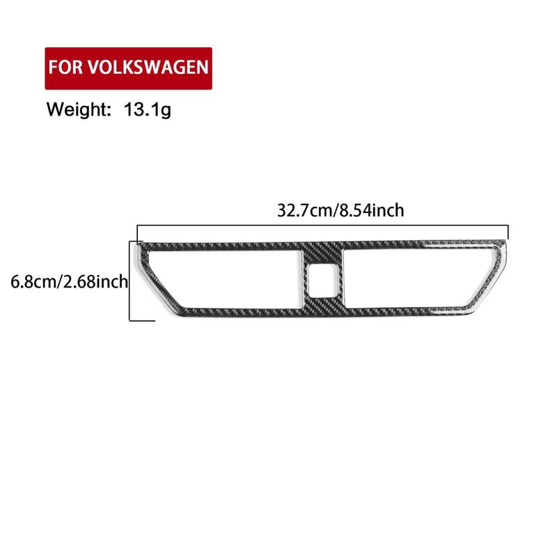 For Volkswagen Sagitar 2019-2023 B Model Left-hand Drive Center Console Air Outlet Sticker(Red)