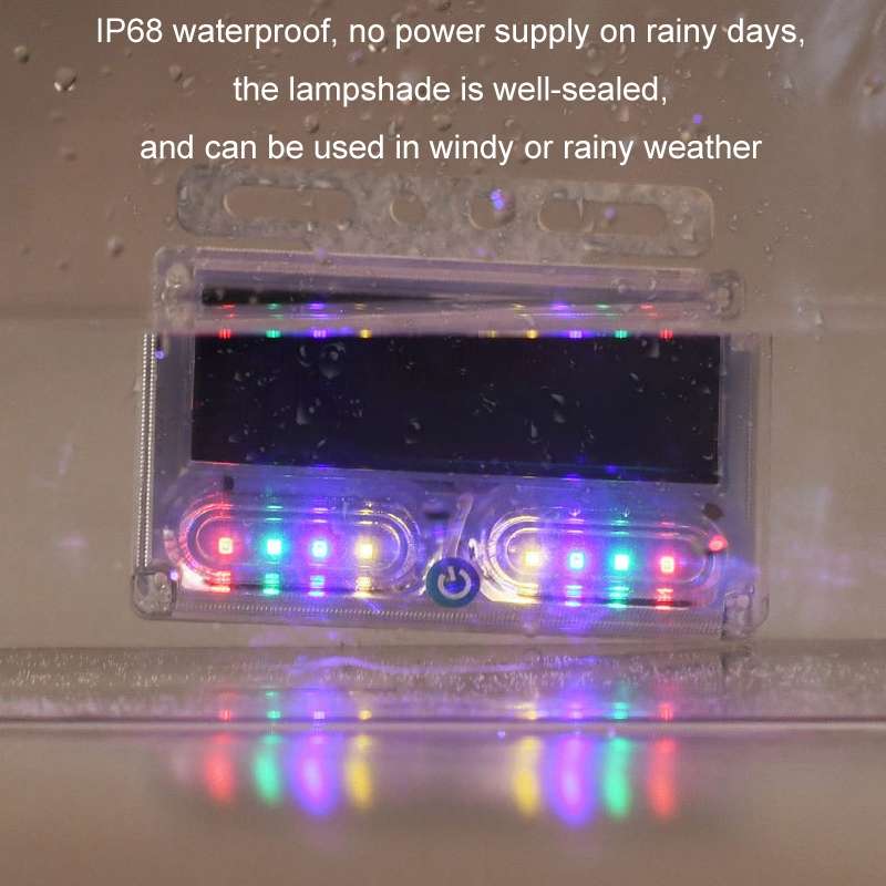 Car Solar Warning Light Anti-rear Collision LED Tail Light(Double-sided Glue)
