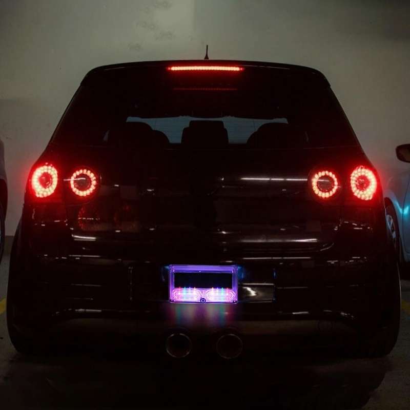 Car Solar Warning Light Anti-rear Collision LED Tail Light(Double-sided Glue)