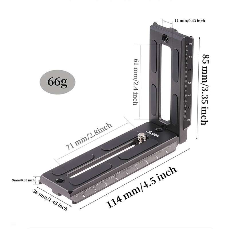 JLWIN Quick Release Plate L Bracket Plate for DJI Ronin RS 2 / RSC 2 / RS 3 Gimbal Stabiliser