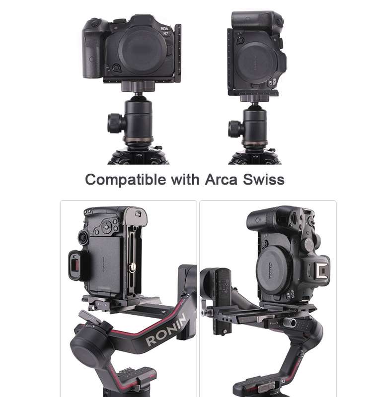 JLWIN Quick Release Plate L Bracket Plate for DJI Ronin RS 2 / RSC 2 / RS 3 Gimbal Stabiliser