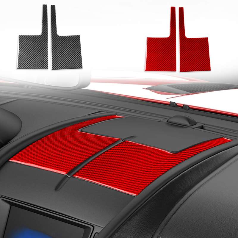 For Jaguar F-TYPE 2013+ Left And Right Drive Universal Instrument Center Air Vent Sticker(Black)
