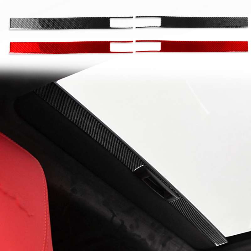 For Jaguar F-TYPE 2013+ Universal Sunroof Handle Sticker For Left And Right Drive(Red)