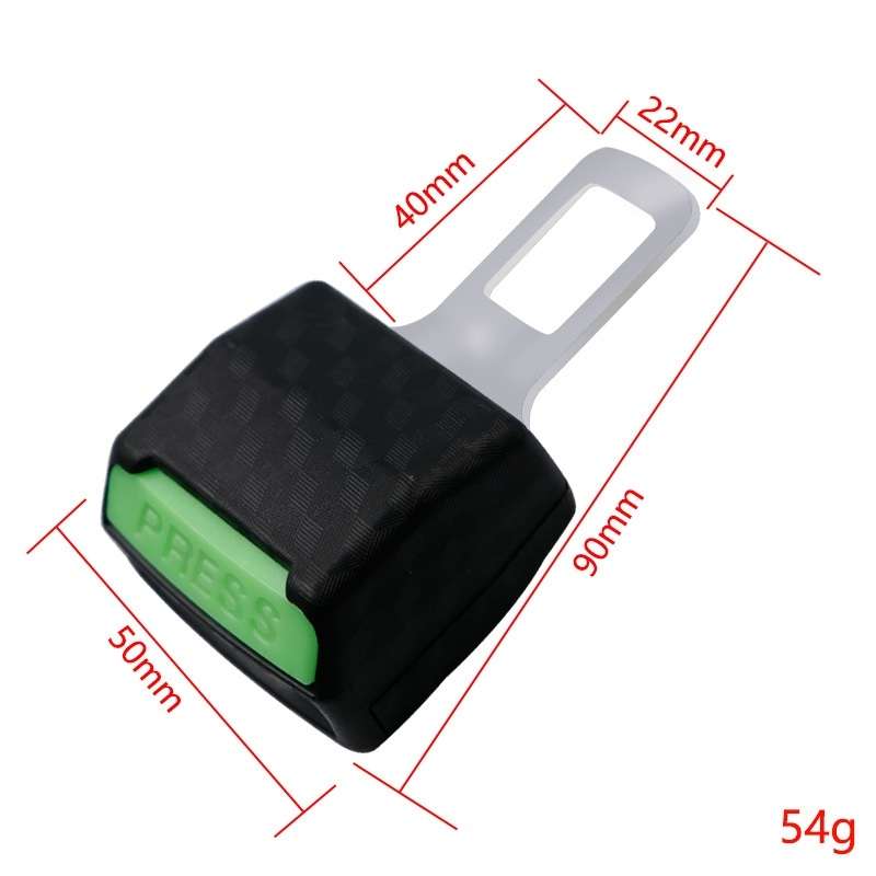 1pair Car Safety Belt Insert Head Limiter With Lock Tongue(Luminous Buckle)