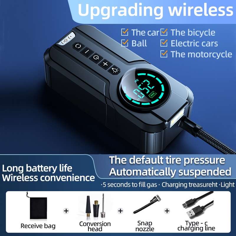 Car Wireless Inflatable Pump Electric Car Tyre 12V High Power Inflator(Upgrade)