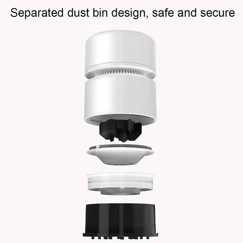 Desktop Mini Vacuum Cleaner USB Rechargeable Office Home Portable Paper Cleaner(White)