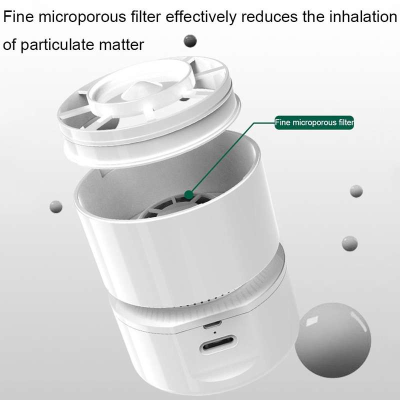 Desktop Mini Vacuum Cleaner USB Rechargeable Office Home Portable Paper Cleaner(White)