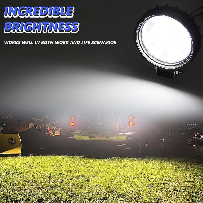 4 Inch Round Mixed Luminous Aluminum Alloy Car Work Light(Sigle)