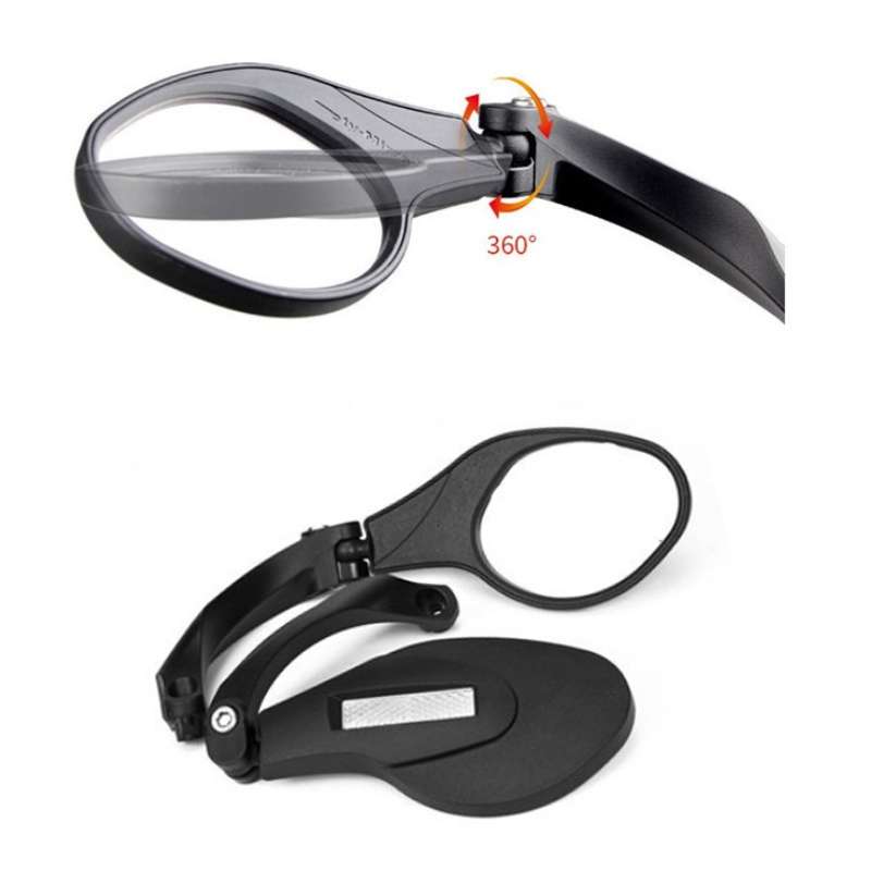 Motorcycle Wide View Rear View Mirror Bicycle Reflector, Color: Ellipse Left