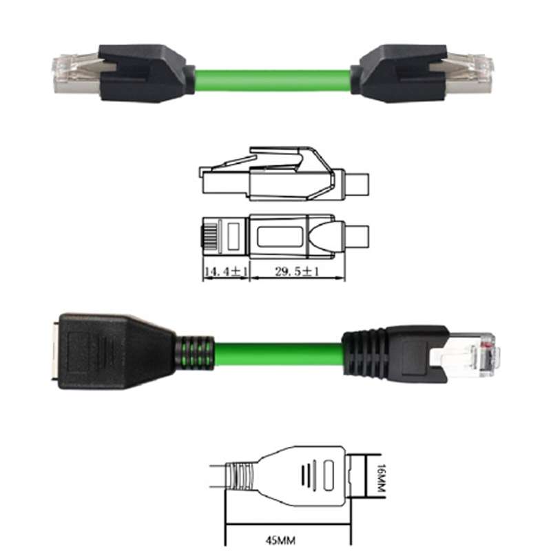 35m CAT6 Double Shielded Gigabit Industrial Cable Vibration-Resistant And Highly Flexible Drag Chai