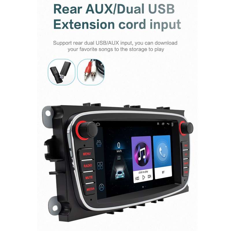 For Ford Focus 7 Inch HD Android Navigation Bluetooth RDS Radio, Size: 1+32G(Silver)