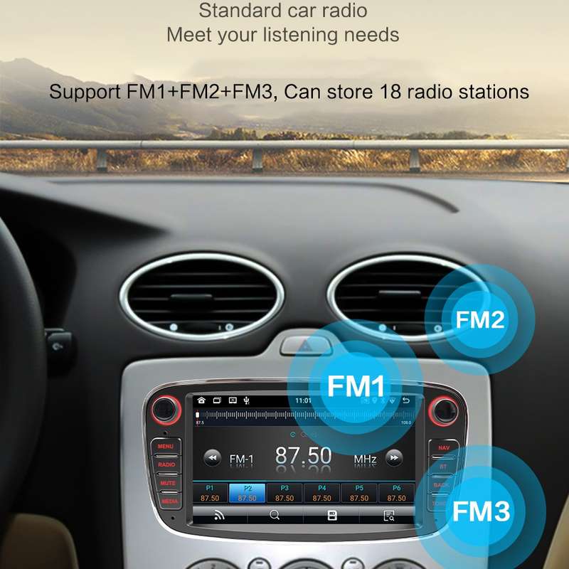 For Ford Focus 7 Inch HD Android Navigation Bluetooth RDS Radio, Size: 1+32G(Silver)