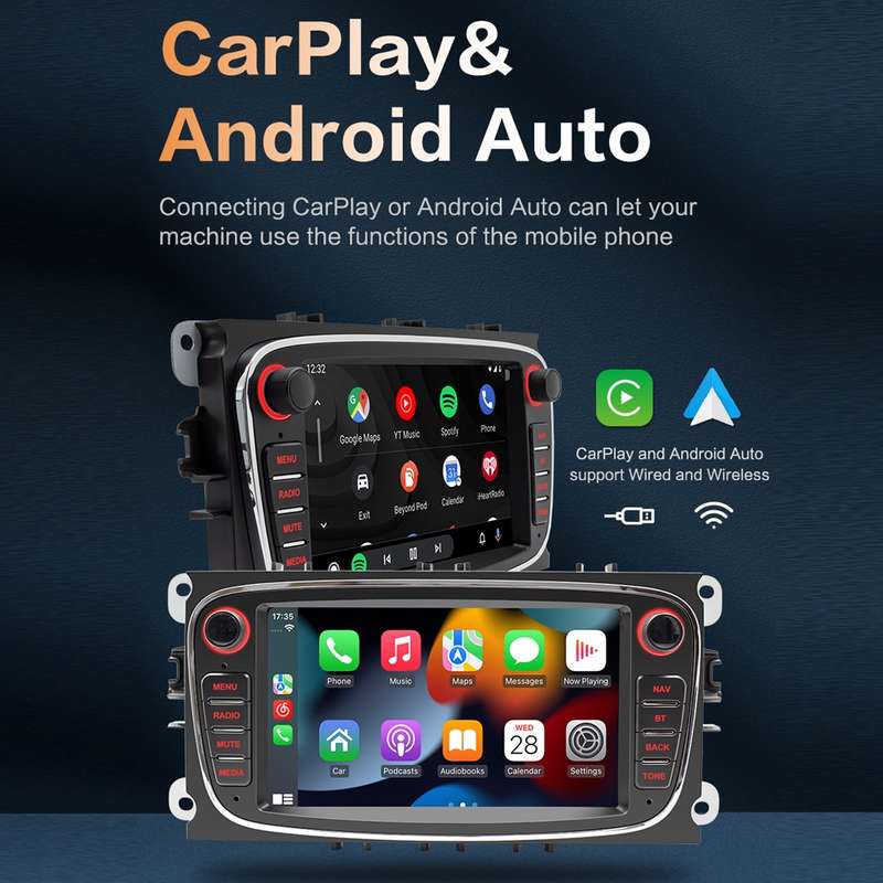 For Ford Focus 7 Inch HD Android Navigation Bluetooth RDS Radio, Size: 1+32G(Silver)