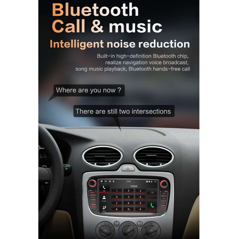 For Ford Focus 7 Inch HD Android Navigation Bluetooth RDS Radio, Size: 1+32G(Silver)