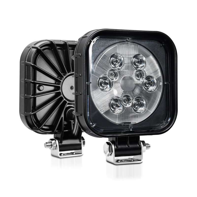 4 Inch Square Mixed Luminous Aluminum Alloy Car Work Light(Sigle)