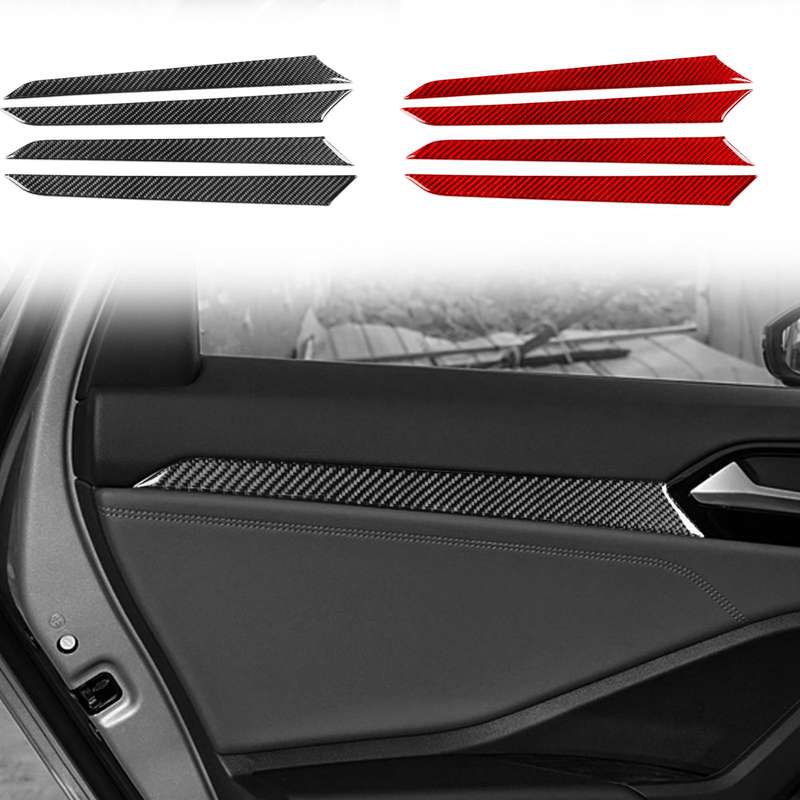 For Volkswagen Sagitar 2019-2023 4pcs /Set Left-hand Drive Door Panel Sticker(Black)