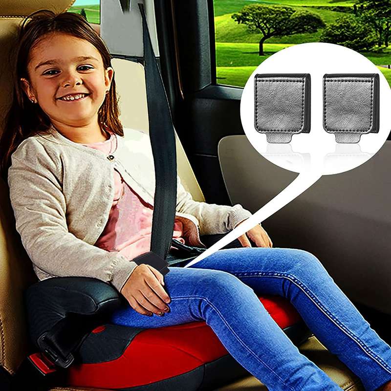 1pair Child and Adult Car Seat Belt Anti-strangle Adjuster(Black)