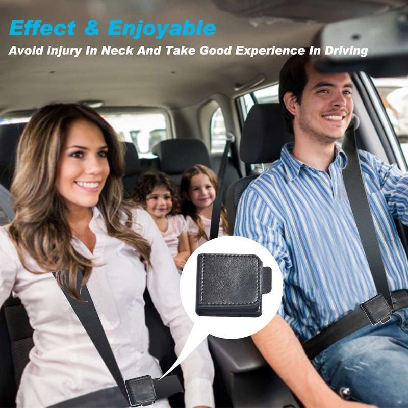 1pair Child and Adult Car Seat Belt Anti-strangle Adjuster(Black)