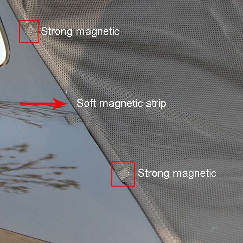 L 162 x 150cm Car Tailgate Anti-Mosquito And Insect Screens Trunk Magnetic Sunscreen Mosquito Net