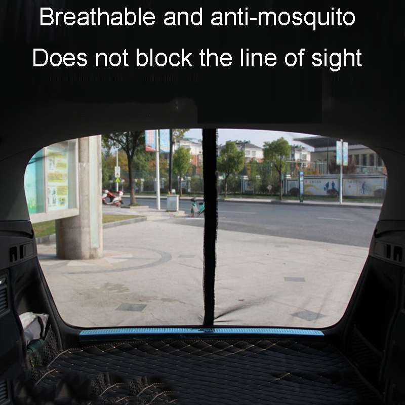 L 162 x 150cm Car Tailgate Anti-Mosquito And Insect Screens Trunk Magnetic Sunscreen Mosquito Net
