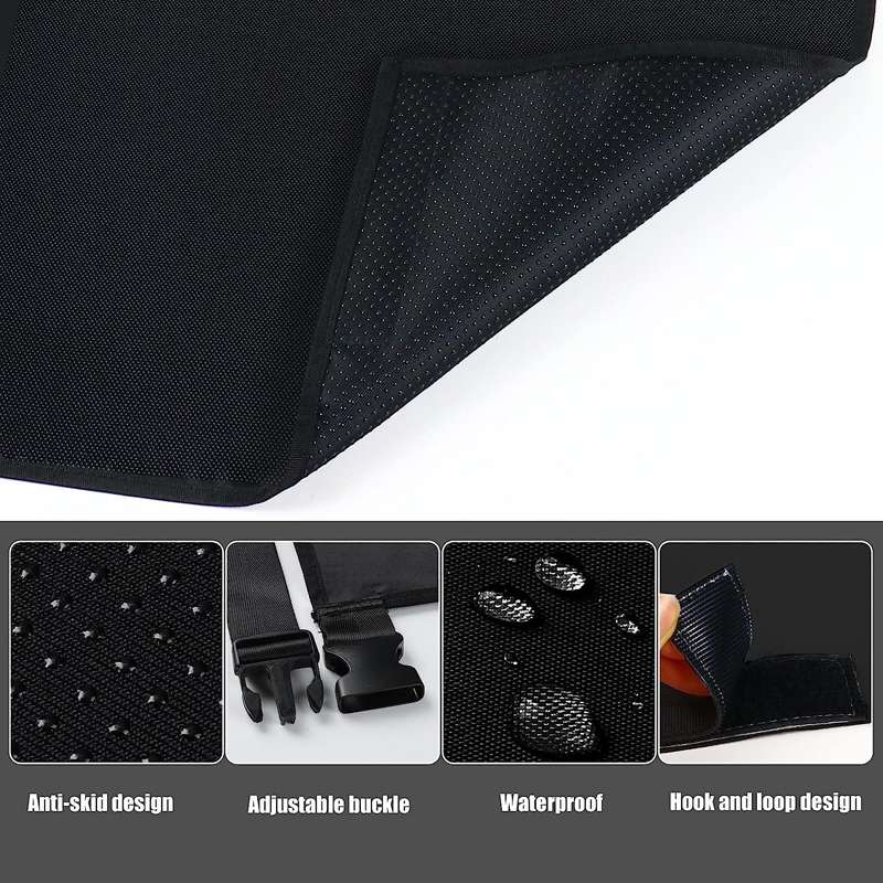 79 x 44cm Kids Airplane Seat Extender Portable Travel Seat Cushion(Black)
