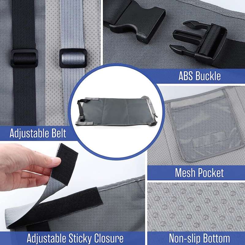 79 x 44cm Kids Airplane Seat Extender Portable Travel Seat Cushion(Black)
