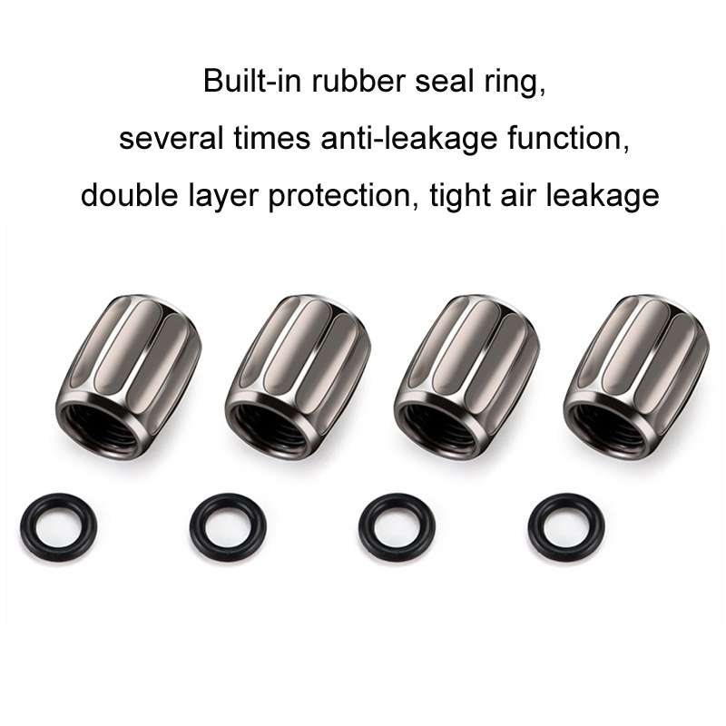 4pcs/set Metal Anti-theft Tyre Core Valve Personalised Conversion Cap, Color: Colorful
