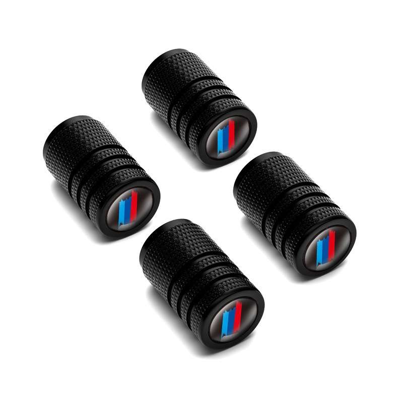 Aluminium Alloy Checkered Tricolour Car Wheel Decorative Valve Cap(Red)