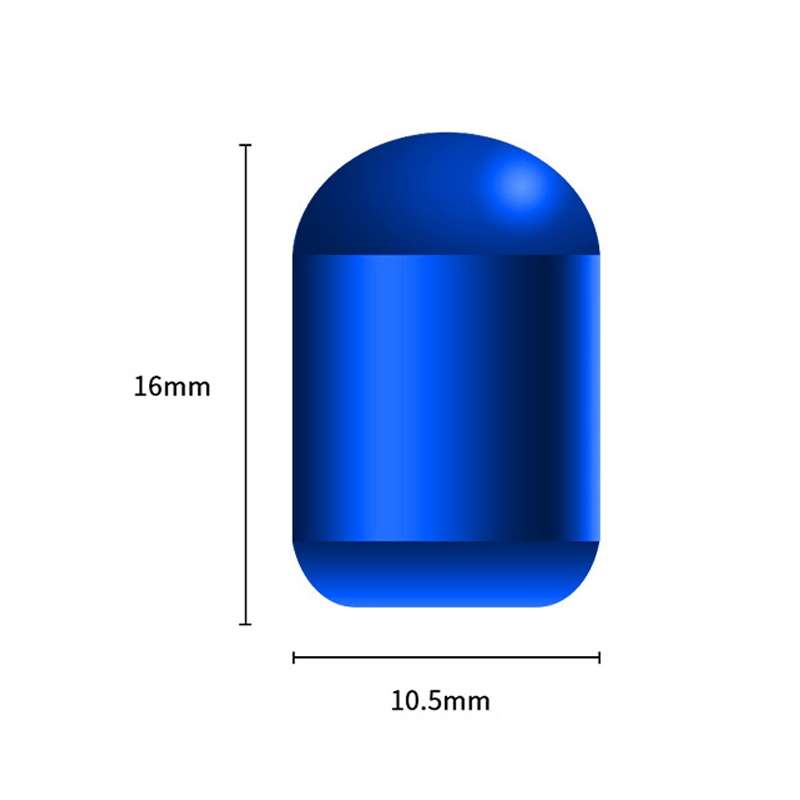 4pcs/set Aluminium Alloy Auto American Style Tyre Capsule Valve Cap(Blue)