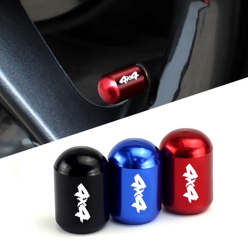 4pcs/set Aluminium Alloy Auto American Style Tyre Capsule Valve Cap(Blue)