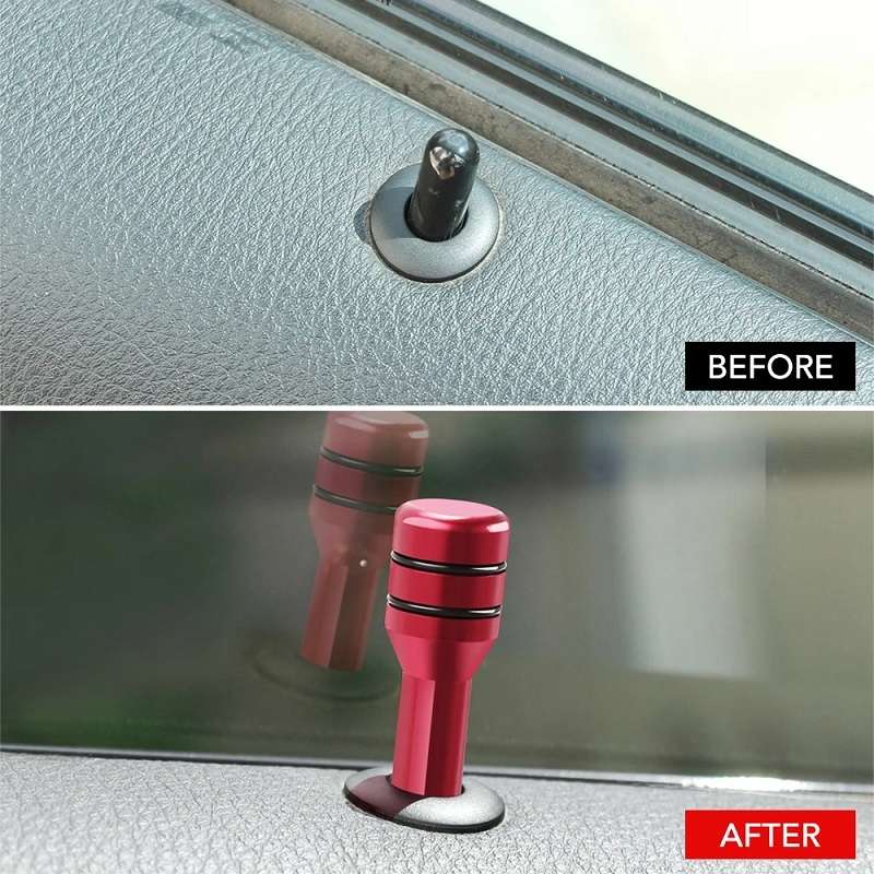 Car Aluminium Door Lift Safety Door Latch(Red)