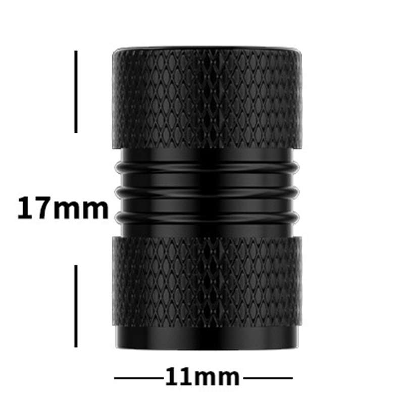4pcs /Set Smile Metal Tire Valve Caps Automobile Modification Universal Valve Core Cover(Black)