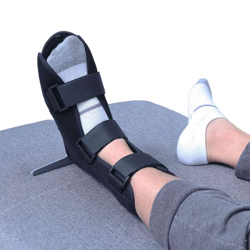 Drop Foot Support Foot Varus / Valgus Correction Brace Ankle Fracture Stabilizer, Size: L(Black)