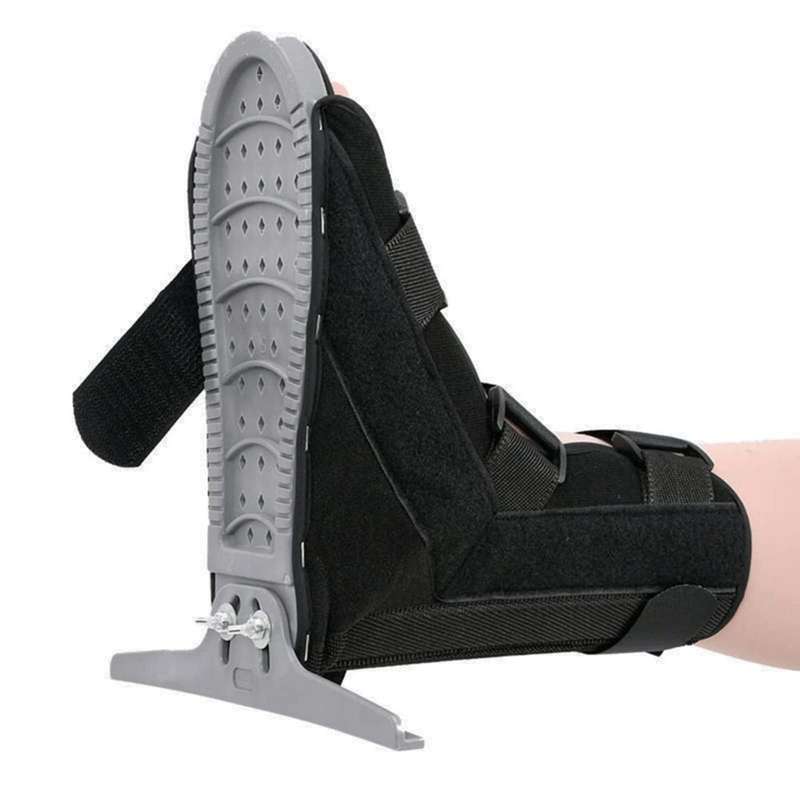 Drop Foot Support Foot Varus / Valgus Correction Brace Ankle Fracture Stabilizer, Size: L(Black)