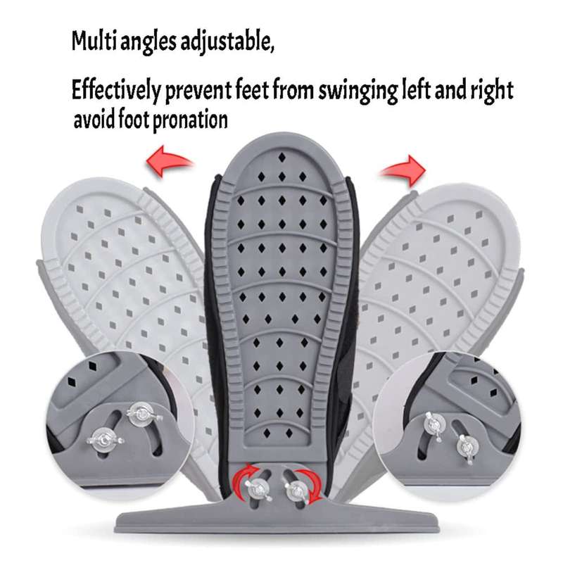 Drop Foot Support Foot Varus / Valgus Correction Brace Ankle Fracture Stabilizer, Size: L(Black)