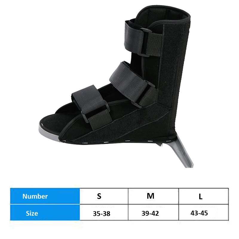 Drop Foot Support Foot Varus / Valgus Correction Brace Ankle Fracture Stabilizer, Size: L(Black)