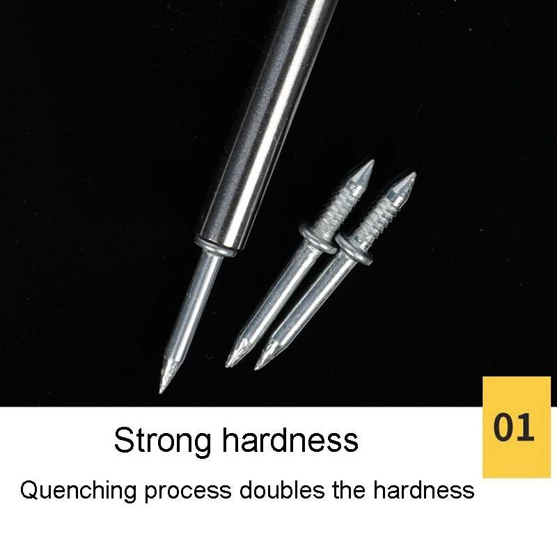 200pcs+1 Tool Skirting Non-Punch Markless Nails Single Headed Bi-Directional Crook Nails Bagged