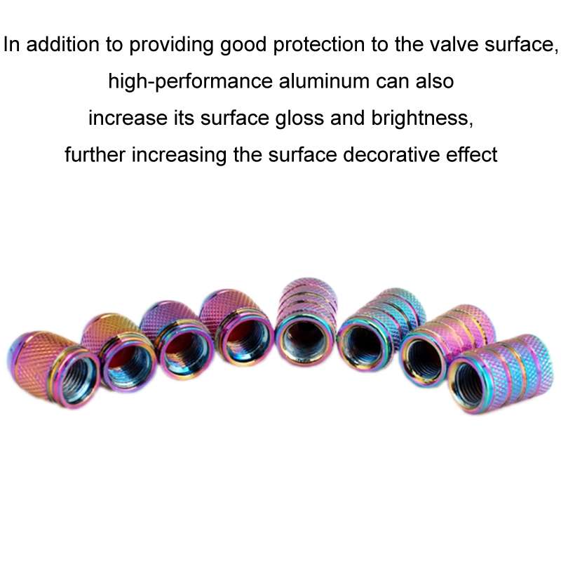 Car Bicycle Tire Aluminum Alloy Dustproof Valve Cap(Cylindrical Style)