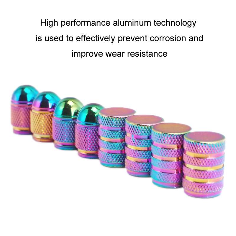 Car Bicycle Tire Aluminum Alloy Dustproof Valve Cap(Cylindrical Style)