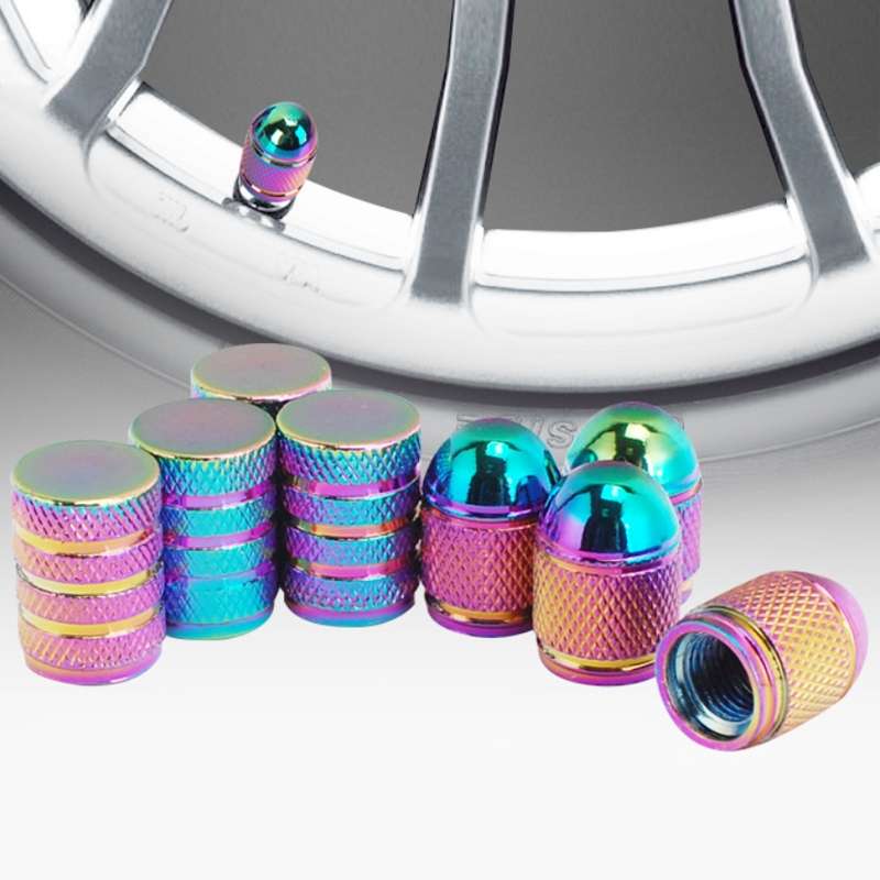 Car Bicycle Tire Aluminum Alloy Dustproof Valve Cap(Cylindrical Style)