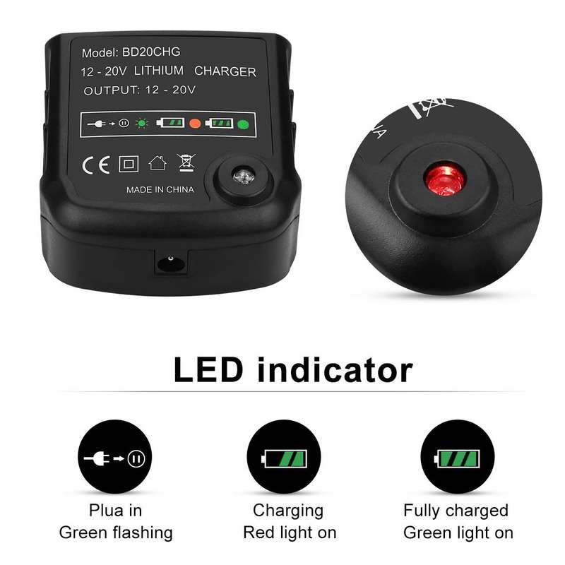 BD20CHG For Battery 20V Lithium Battery Charger Electric Tool Accessories, Plug: EU