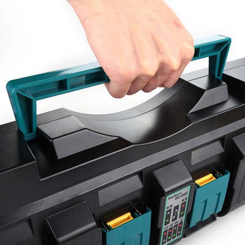 4 Ports 14.4-18V Lithium-Ion Charger DC18SF For Makita BL1430 / BL1820 / BL1830 / BL1850, Model: US