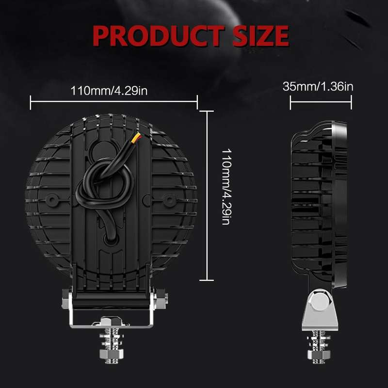 4 Inch Round Mixed Luminous Windmill Angel Eye Car Work Light(X7)