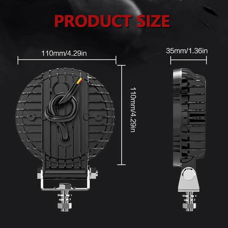 4 Inch Round Mixed Luminous Arch Bridge Angel Eye Car Work Light(X5)
