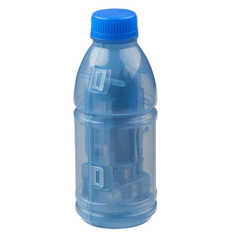 15 In 1 Drinking Bottle Tool Set Transparent Plastic Box Utensil Kit(Transparent Blue)